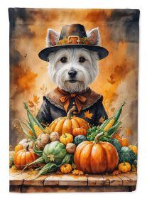 Westie Thanksgiving Garden Flag Mailbox Flag Decorative Yard Flag Banner Outside Patio Artwork Yard Flower Beds, Garden Size, Multicolor