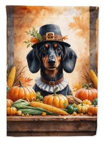 Dachshund Thanksgiving Garden Flag Mailbox Flag Decorative Yard Flag Banner Outside Patio Artwork Yard Flower Beds, Garden Size, Multicolor