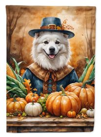 American Eskimo Thanksgiving Garden Flag Mailbox Flag Decorative Yard Flag Banner Outside Patio Artwork Yard Flower Beds, Garden Size, Multicolor