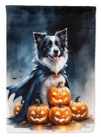 Border Collie Puppy Halloween Garden Flag Mailbox Flag Decorative Yard Flag Banner Outside Patio Artwork Yard Flower Beds, Garden Size, Multicolo