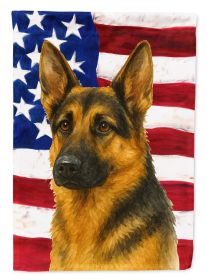 Black and Tan German Shepherd American Flag House Flag Large Porch Sleeve Pole Decorative Outside Yard Banner Artwork Wall Hanging, Polyester