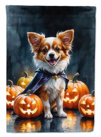 Papillon Puppy Halloween Garden Flag Mailbox Flag Decorative Yard Flag Banner Outside Patio Artwork Yard Flower Beds, Garden Size, Multicolor
